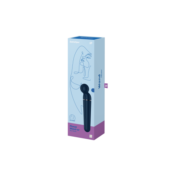 Vibromasseur wand bleu USB 60 vibrations Planet Wand-er Satisfyer 